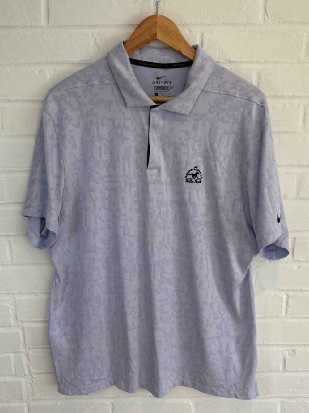 Nike Tiger Woods Collection Bulle Rock Golf Course Polo Golf Shirt Men's Large